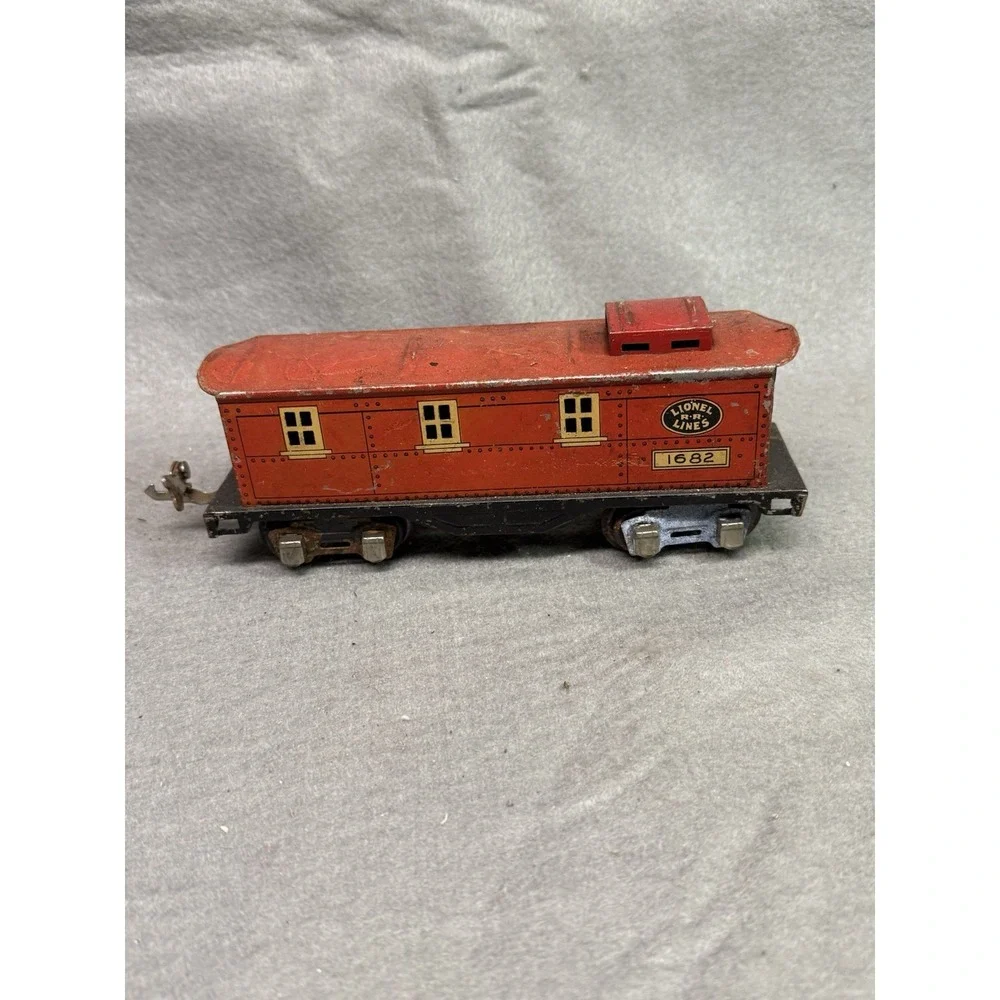 VINTAGE Lionel R.R. Lines 1682 Vintage O Prewar‎ Tinplate Red Caboose Metal